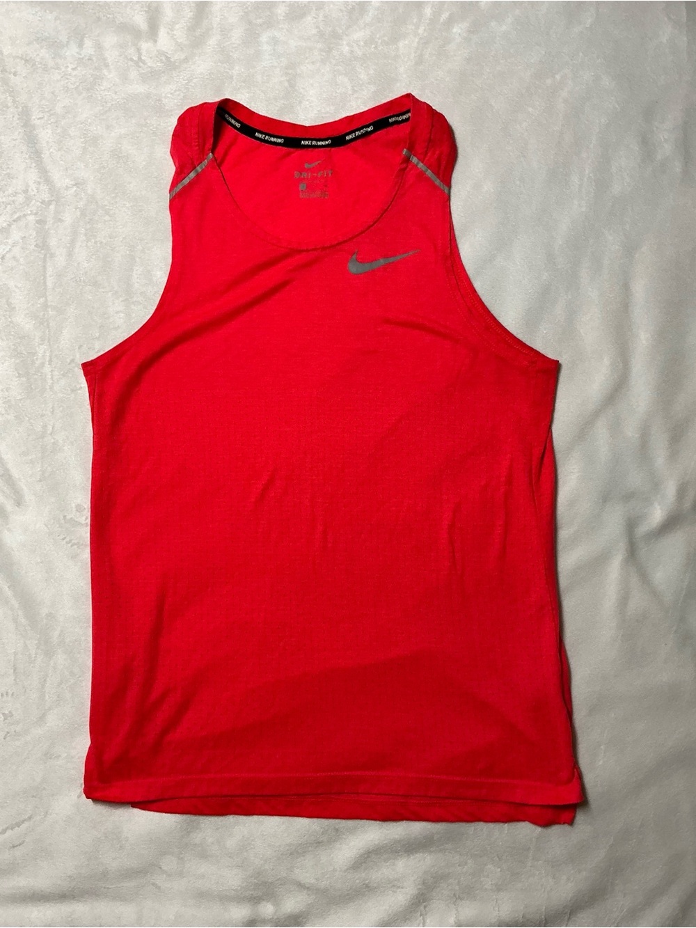 Nike Women’s Orange Performance Tank with Reflective Swoosh